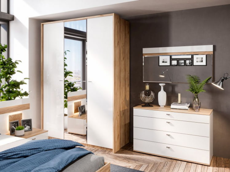 Спальный гарнитур Фиджи №1 Дуб Золотой Белый_2