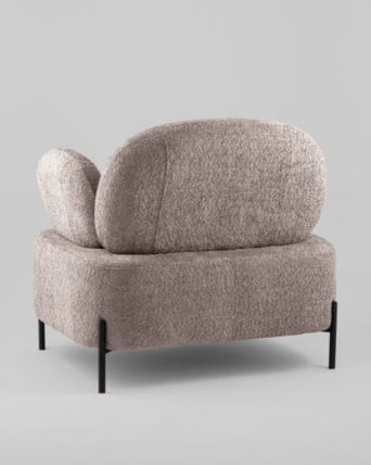 Кресло Кэнди ткань с подлокотниками букле капучино_5