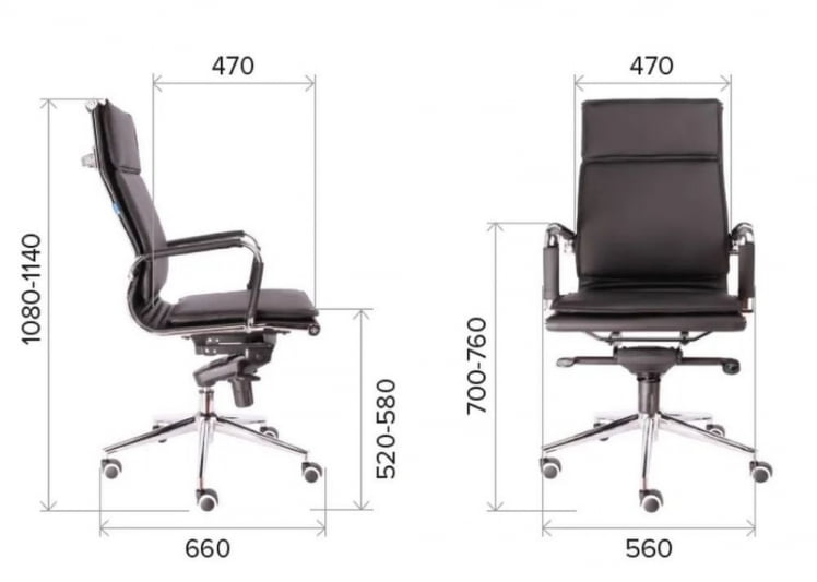 Кресло руководителя Nerey M экокожа Серый_4