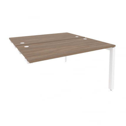 Стол-приставка двойной на П-образном м/к к опорным элем. ОНИКС О.МП-Д.СПР-3.7 Дуб Аризона/Белый / ONIX O.MP-D.SPR-3.7_0