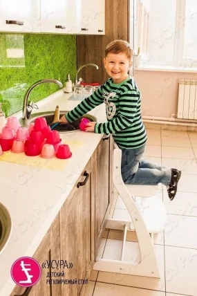 Растущий стул Усура Белый_9