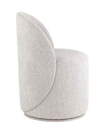 Пуф Loreen вращающийся букле Светло-серый_3