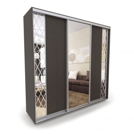 Шкаф-купе 3-х дверный Акцент-Вера ДР 2100х600 Венге_0