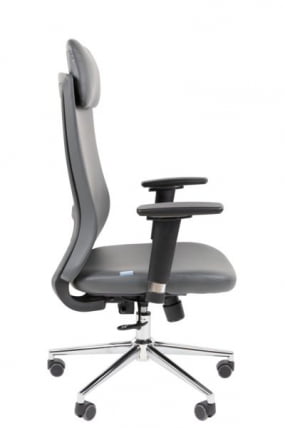 Офисное кресло CХАИРМАН 500 ЛЮКС (ЛУКС) ЭКО экокожа Серый / CHAIRMAN (LUX)_12