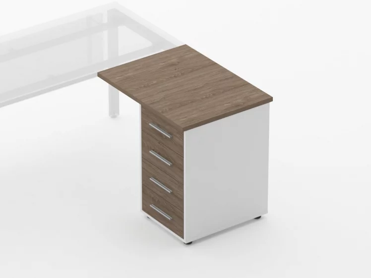 Тумба приставная Deka 9.05.08 Дуб Верцаска/Белый_1