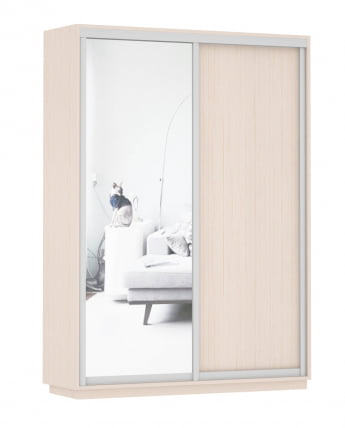 Шкаф-купе двухдверный Экспресс Дуо Медиум 1600х2400х Дуб молочный / 1600х2400h_0