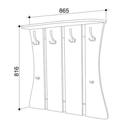 Настенная вешалка Уют-2 Вишня оксфорд_1
