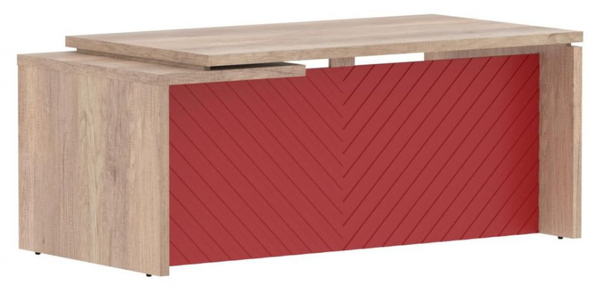 Стол руководителя правый Torr LUX TLCT 189 R Дуб Каньон Красный_0