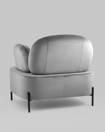 Кресло Кэнди с подлокотниками велюр Серый_4