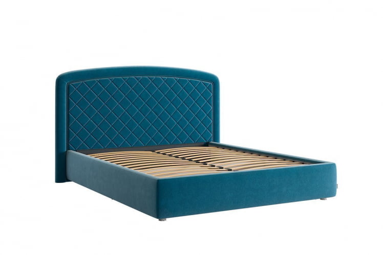 Кровать 1.6 Сильва 2 с основанием ЗО.КМ1.6-18 изумруд (велюр) / ZO.KM1.6-18_1