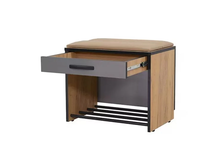 Тумба Ольга-Лофт 5.1 Дуб Крафт золотой Темно-серый_1