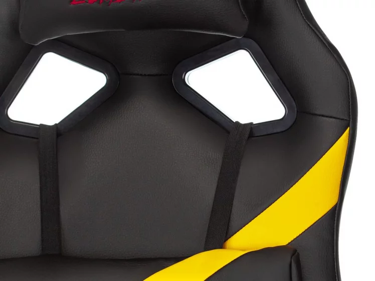 Геймерское кресло Бюрократ ZOMBIE DRIVER Черный-желтый_5