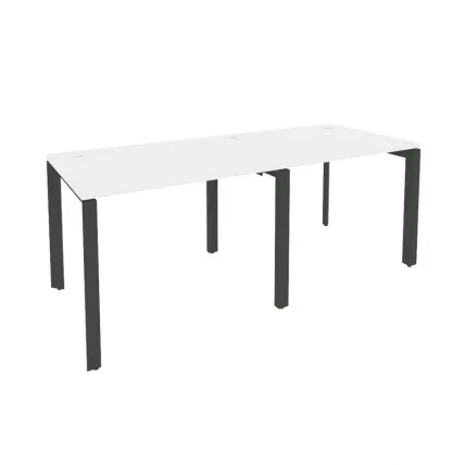 Рабочая станция на П-образном м/к ОНИКС О.МП-РС-2.1.8 Белый Бриллиант/Антрацит / ONIX O.MP-RS-2.1.8_0