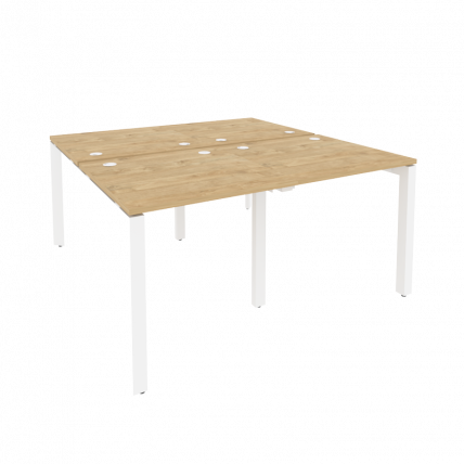 Рабочая станция на П-образном м/к ОНИКС О.МП-Д.РС-4.0.8 Тиквуд Светлый/Белый / ONIX O.MP-D.RS-4.0.8_0