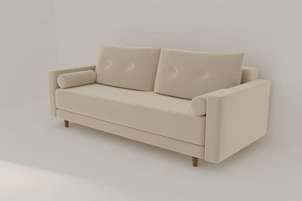 Диван прямой Санднес (Berhouse) Цвет фасада: Серый велюр; Тип: Прямой; Материал фасада: Металл/Велюр_2