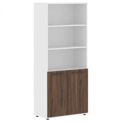 Шкаф с одним комплектом глухих малых дверей ЕДИС ЕХCС 85.5 Дуб Денвер темный Мокко Белый / EDIS EHCS_0