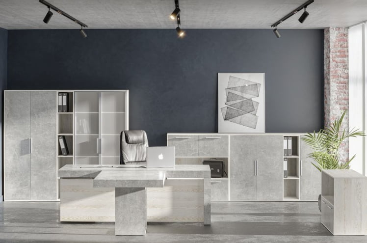 Креденция 2 двери B-TONE BTN36140231 Сосна Бетон светлый_1