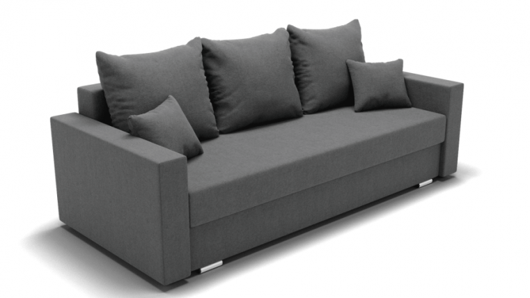 Диван Олимп-1 ПБ (ЗР) Цвет фасада: Светло серый; Тип: Прямой; Материал фасада: Металл/Велюр_0