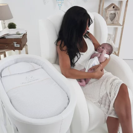 Кресло-качалка Micuna Wing Flor White/Leatherette Grey_3