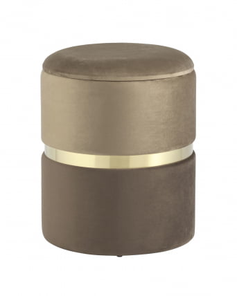 Пуф Кэрри с ящиком велюр Коричневый_0