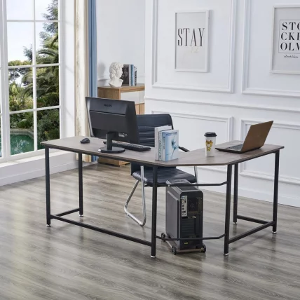 Угловой письменный стол КИВИ Черный дуб БЛАCК ОАК / KIWI BLACK OAK_0