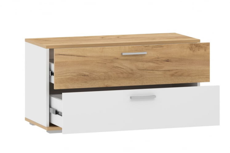 Тумба для обуви Санти НМ 013.25 Белый/Дуб Крафт Золотой_1