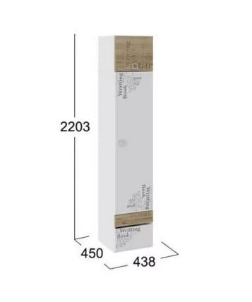 Шкаф для белья Оксфорд ТД-139.07.21 Ривьера Белый с рисунком_2