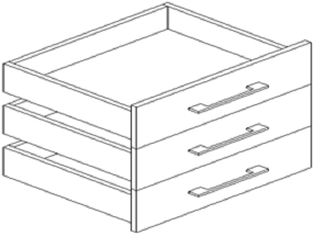 Блок ящиков тумбы стационарной YALTA LT-YK Снежная Платина_0