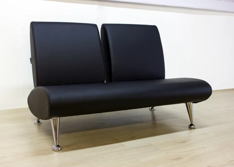 Диван офисный двойной Клерк 7 черный Ecotex 3001_0