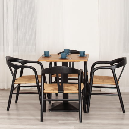 Стул ВАЛИ дерево вяз, черный, 50х46х77 см / VALI_9