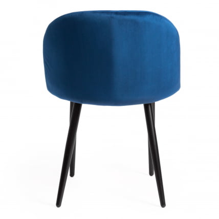 Стул MELODY (mod. 4997) металл/вельвет, 52х49х78см, темно-синий/черные ножки_3