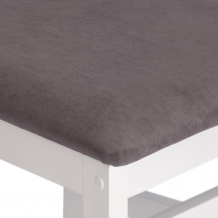 Стул CROSSMAN (комплект) NEW, Многослойный березовый шпон, 41х40х100 см, white/велюр темно-серый_7