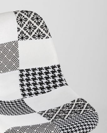 Стул Еамес ДСВ Пэчворк Черно-белый / Eames DSW_5