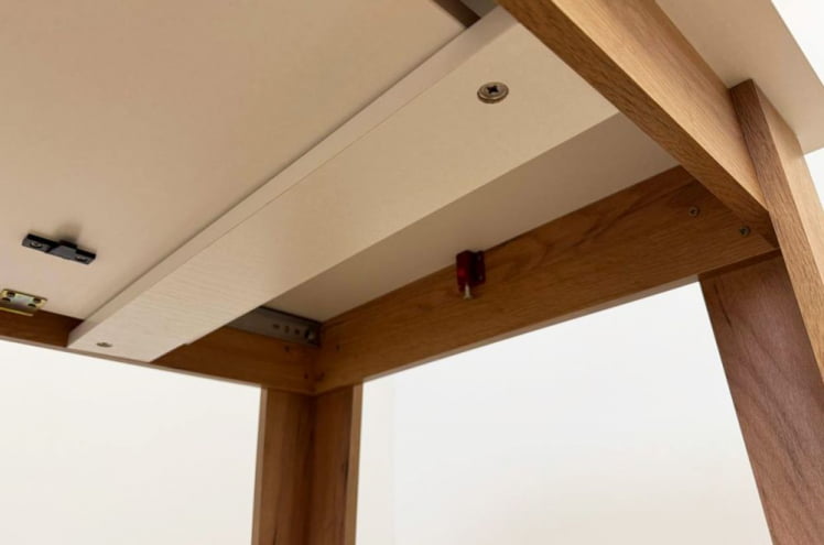 Стол обеденный раздвижной Цезарь белое дерево/дуб крафт золотой_8