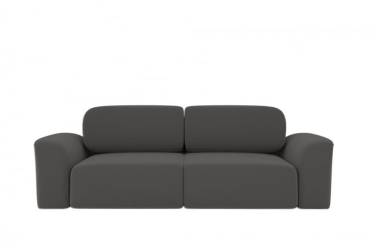 Диван прямой Сольхейм (Berhouse) Цвет фасада: Серый велюр; Тип: Прямой; Материал фасада: Металл/Велюр_0