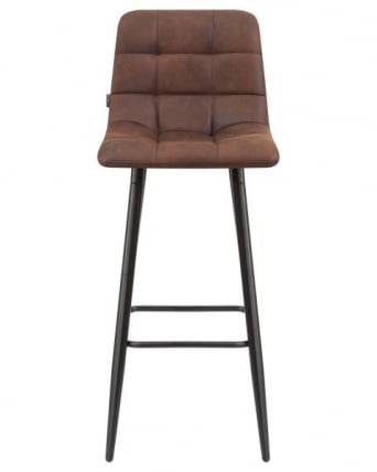 Стул барный ДОБРИН НИCОЛЕ (черные матовые ножки, коричневая микрофибра (ПК-03)) 2 шт / DOBRIN NICOLE (PK-03))_6
