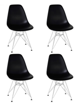 Стул обеденный ДОБРИН ДСР (ножки хром, цвет чёрный (Б-03)) 4 шт / DOBRIN DSR (B-03))_0