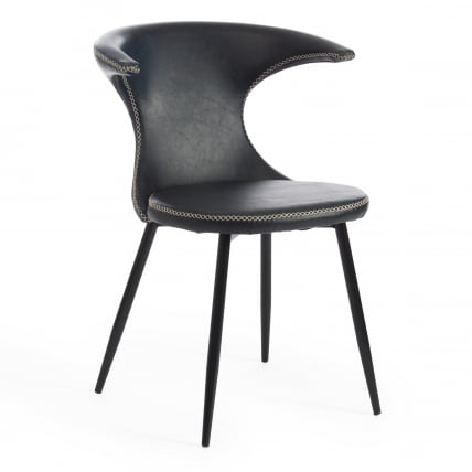 Стул FLAIR (mod. 9020) экокожа/металл, 60 х 56 х 78 см , зеленый 14/черный_0