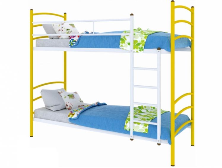 Кровать двухъярусная Милана Duo 800х2000 Желтая_0