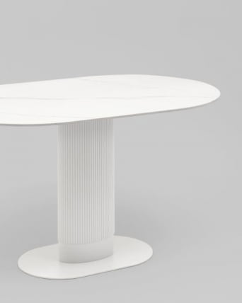 Стол обеденный Мйстерй 130х80 см белый керамика / Mystery_5