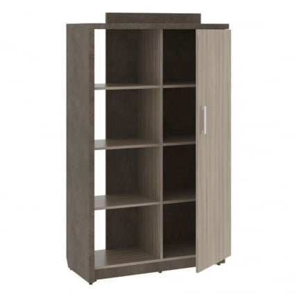 Шкаф/Гардероб с глухой дверью правый WOOD&STONE СФ-534172 Бетон Чикаго темный Дрифтвуд_1