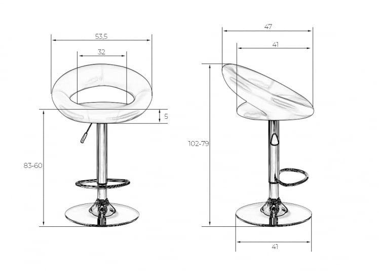 Стул барный DOBRIN MIRA Белый_7