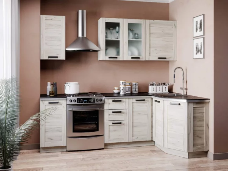 Тумба кухонная угловая 1000 Винченца ЛД 234.090.000.006 Белый Дуб Крафт белый_2