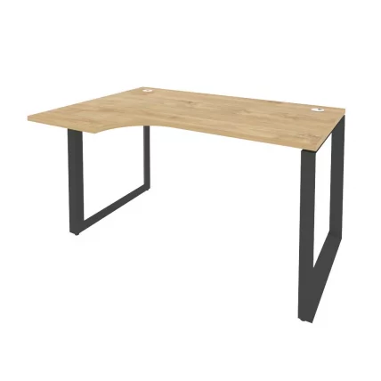 Стол эргономичный левый на О-образном м/к ОНИКС О.МО-СА-2Л Тиквуд Светлый/Антрацит / ONIX O.MO-SA-2L_0