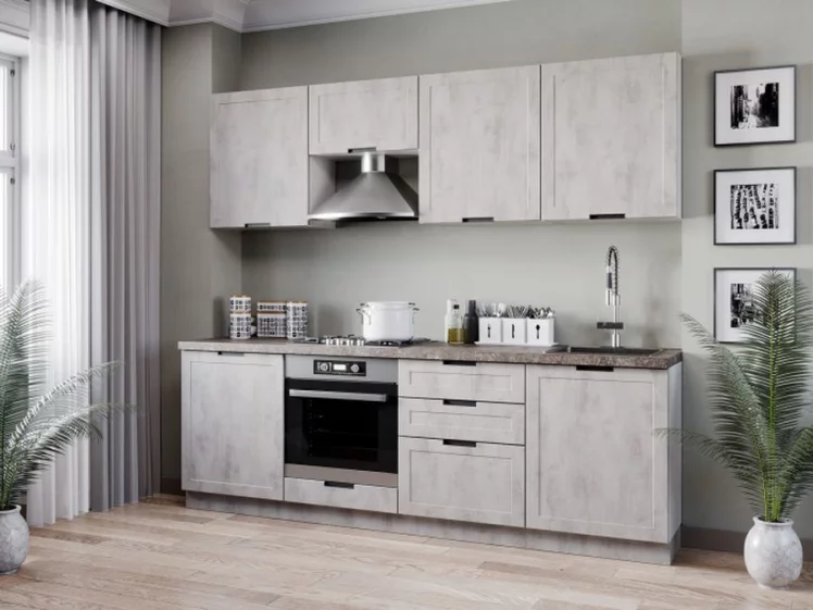 Шкаф кухонный 300 Джамис ЛД 296.310.000.016 Белый Белый камень_2