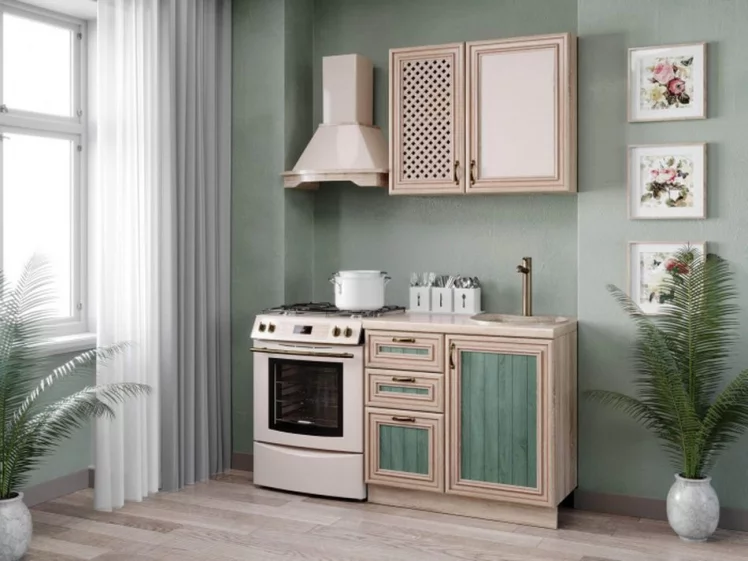 Тумба кухонная 400 с 3 ящиками (4) Кантри ЛД 235.031.000 Сономе эйч светлая_4