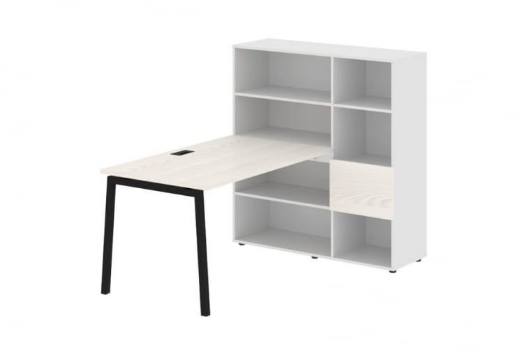 Рабочая станция ЕДИС ЕЛРСТ 1213 Ясень Траун Черный Белый / EDIS ELRST_0