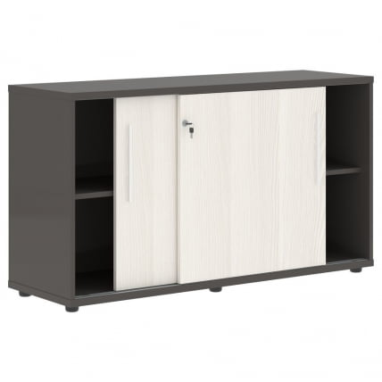 Шкаф с дверьми-купе ЕДИС ЕЛC 1343 Ясень Траун Белый Мокко / EDIS ELC_1