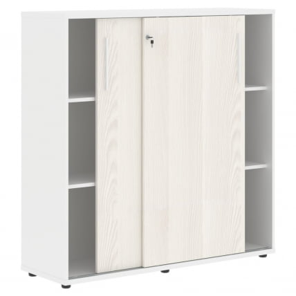 Шкаф с дверьми-купе ЕДИС ЕМC 1343 Ясень Траун Белый Белый / EDIS EMC_1