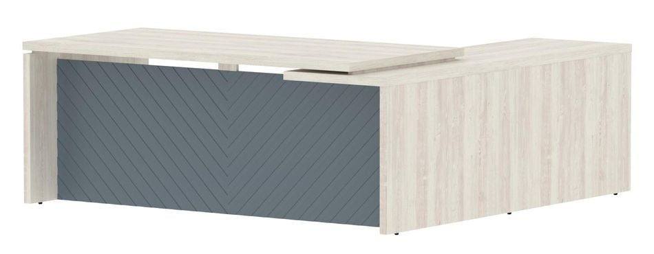 Стол руководителя левый Torr LUX TLCT 2020 L Сосна Эдмонд Серо-голубой_0